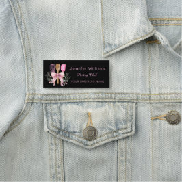 Etiqueta Para Nombres Cocina de panadería con utensilios rosados Coquett