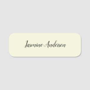 Etiqueta Para Nombres Color beige Minimalista moderno profesional