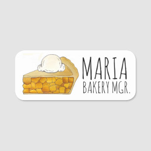 Etiqueta Para Nombres Comida de crema de hielo de Apple Pie Slice a la m