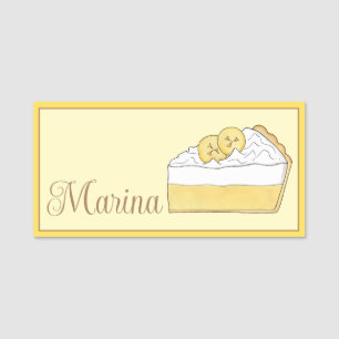 Etiqueta Para Nombres Comida para hornear postre de crema de plátano