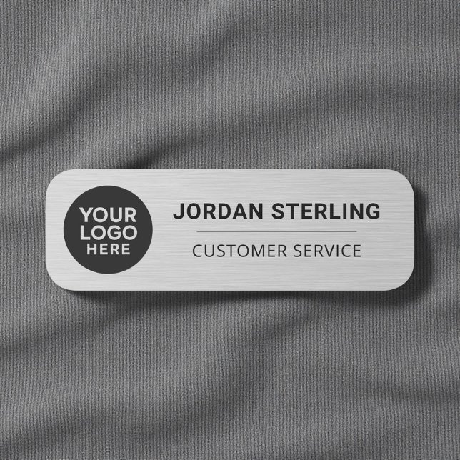 Etiqueta Para Nombres Company Modern Logo Corporate Professional Silver (Subido por el creador)