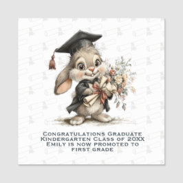Etiqueta Para Nombres Conejo de Graduación – Patrón de Diploma Adorable