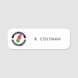 Etiqueta Para Nombres Conferencia Anual de Empresas con Logotipo de Nego