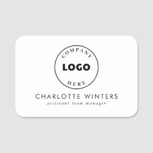 Etiqueta Para Nombres Conferencia corporativa con logotipo de negocios s