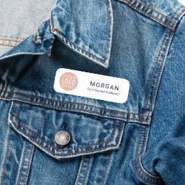 Etiqueta Para Nombres Conferencia de Empleados de su empresa con logotip