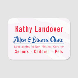 Etiqueta Para Nombres Confianza roja y azul