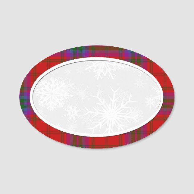 Etiqueta Para Nombres Copos de nieve (Anverso)