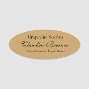 Etiqueta Para Nombres Crafter conocido oval adaptable de la insignia de