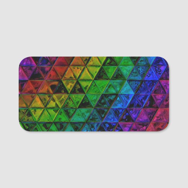 Etiqueta Para Nombres Cristal de orgullo (Anverso)