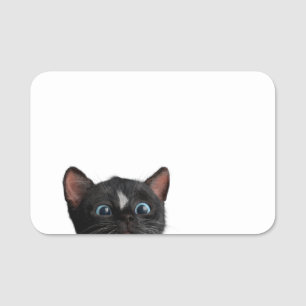 Etiqueta Para Nombres Curiosidad linda del gato