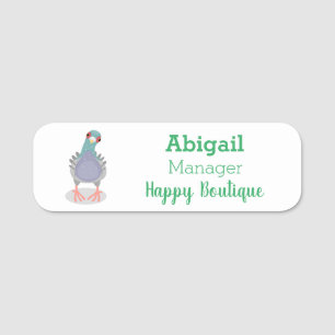 Etiqueta Para Nombres Curioso ilustracion personalizado de palomas