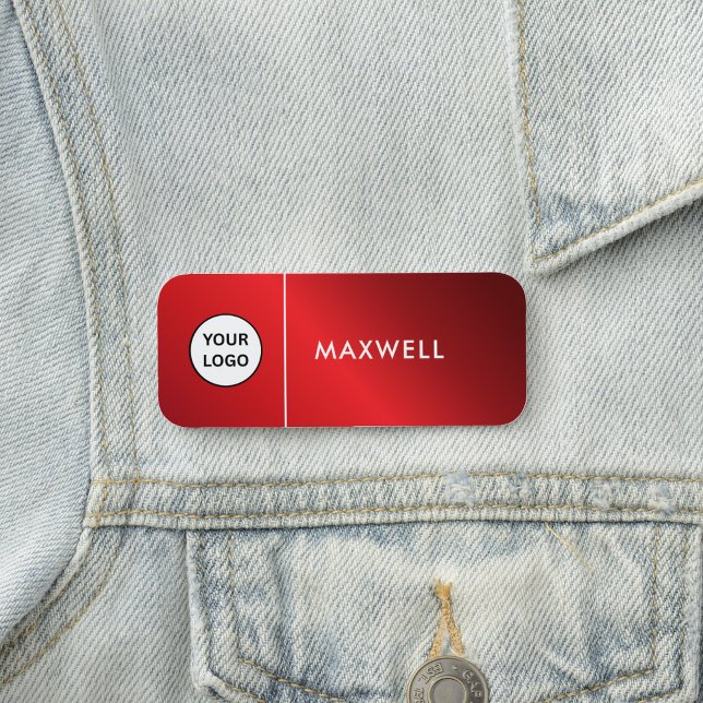 Etiqueta Para Nombres Custom Business Logo | Basic Employee Staff  (Subido por el creador)