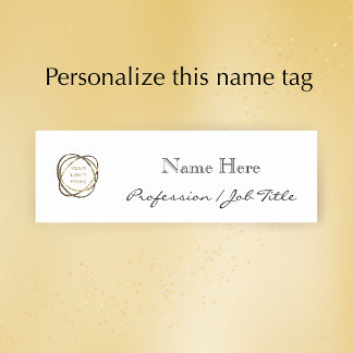 Etiqueta Para Nombres Custom Company Logo Modern Elegant Black