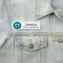 Etiqueta Para Nombres Custom Dental Assistant Name Badge Tooth Logo