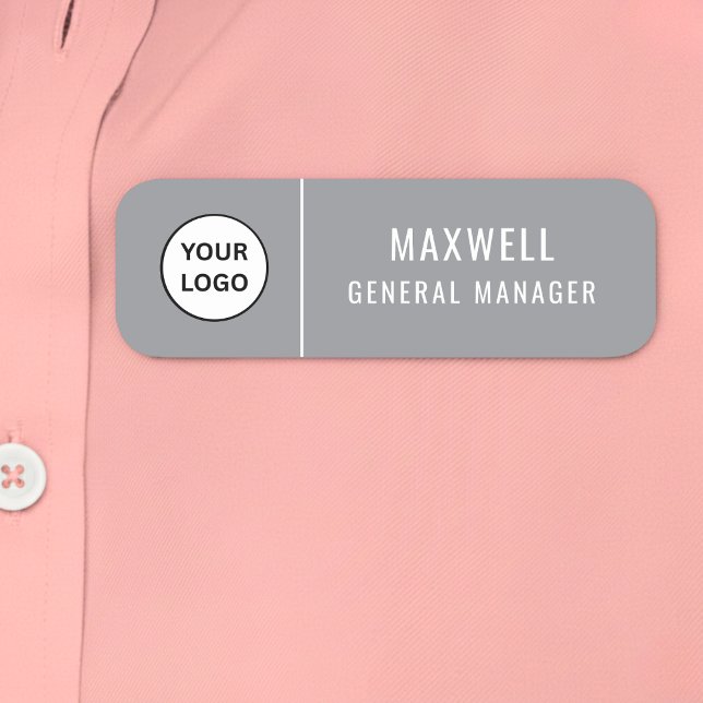 Etiqueta Para Nombres Custom Logo Employee Staff Safety Pin Ash (Subido por el creador)