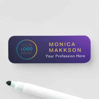 Etiqueta Para Nombres Custom  Logo Name Tag