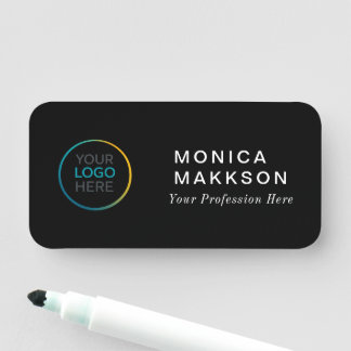 Etiqueta Para Nombres Custom  Logo Name Tag