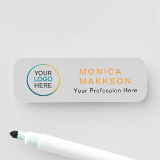 Etiqueta Para Nombres Custom  Logo Name Tag