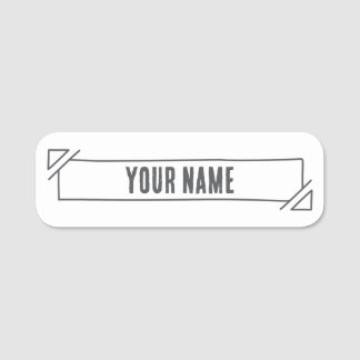 Etiqueta Para Nombres Custom Name Tag – Hand Drawn Banner