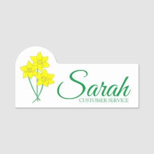 Etiqueta Para Nombres Daffodil Bunch Flower Shop Florist Floral