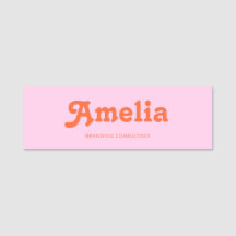 Decoración Retro Simple Rosa Naranja