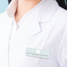 Etiqueta Para Nombres Dentista Dientes Blancos Azul Claro