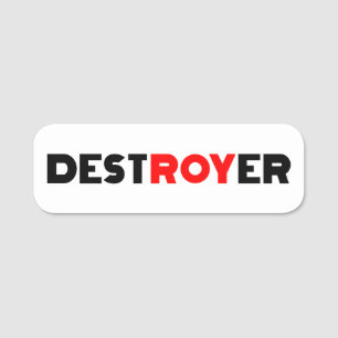 Etiqueta Para Nombres Destroyer Roy