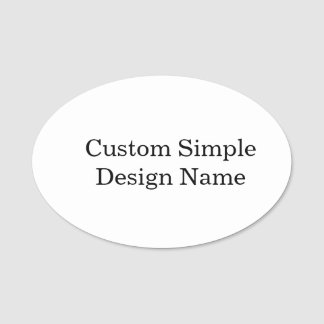 Etiqueta Para Nombres Diseño personalizado 3" X 2" Óvalo