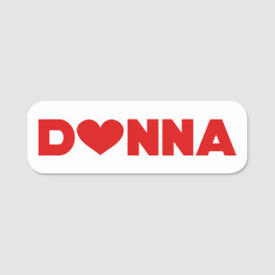 Etiqueta Para Nombres Donna Love