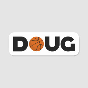 Etiqueta Para Nombres Doug Basketball