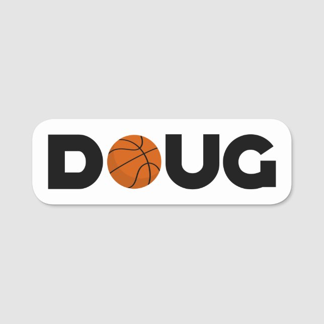 Etiqueta Para Nombres Doug Basketball (Anverso)