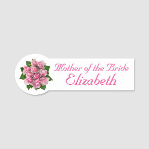 Etiqueta Para Nombres Ducha nupcial de los rosas rosados