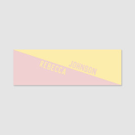 Etiqueta Para Nombres Duotona rosa rosa pálida napolitana y nórdica mode