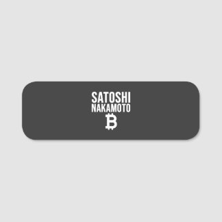 Etiqueta Para Nombres Edición Blanca Satoshi Nakamoto