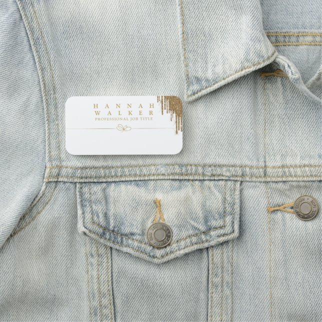 Etiqueta Para Nombres Elegancia dorada (In situ)