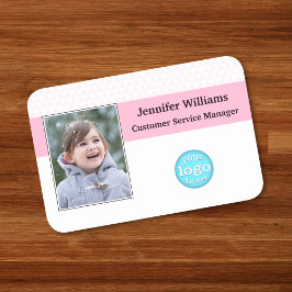 Etiqueta Para Nombres Elegant Business Logo Corporate Employee Photo ID