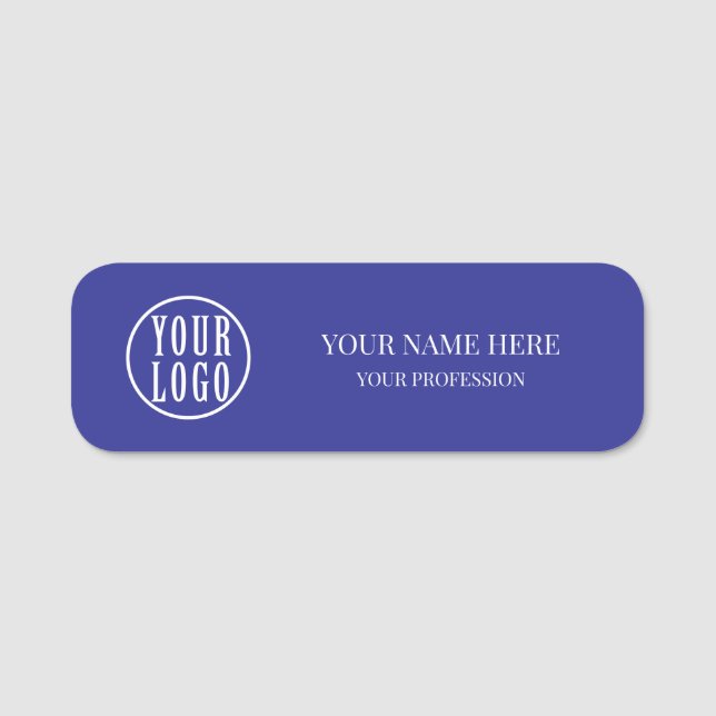 Etiqueta Para Nombres Elegant custom Logo Employee magnetic, safety pin (Anverso)