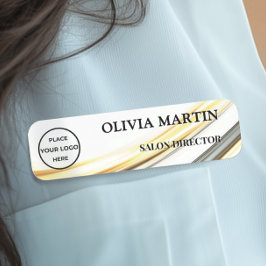 Etiqueta Para Nombres Elegant Golden Road Magnetic Name Badge