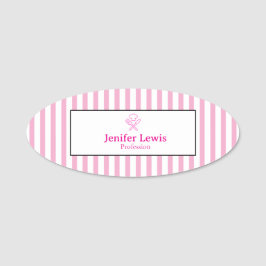 Etiqueta Para Nombres Elegante a rayas