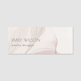 Etiqueta Para Nombres Elegante Clásico Resumen Foliage de color de agua 