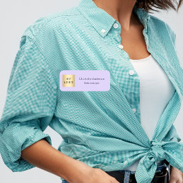 Etiqueta Para Nombres Elegante empleado del logotipo de negocios Violet 