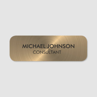 Etiqueta Para Nombres Elegante empresa profesional Gold Metallic