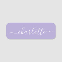 Elegante guión de nombre moderno Lavanda personali