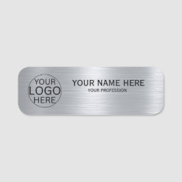 Etiqueta Para Nombres Elegante Logotipo Personalizado Empleado Magnético