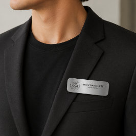 Etiqueta Para Nombres Elegante logotipo personalizado empleado magnético