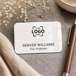 Etiqueta Para Nombres Elegante Minimalista Logotipo Personalizado Profes