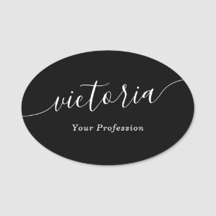 Etiqueta Para Nombres Elegante nombre de guión logotipo negro o cualquie