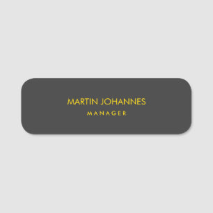 Etiqueta Para Nombres Elegante Platón Estilo Oro Color Negro Nombre Pers