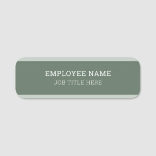 Etiqueta Para Nombres Elegante Sage Green Y White: Personalizado Profesi
