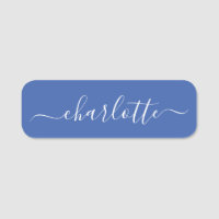 Elegante Script Nombre moderno Azul personalizado